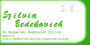 szilvia bedekovich business card